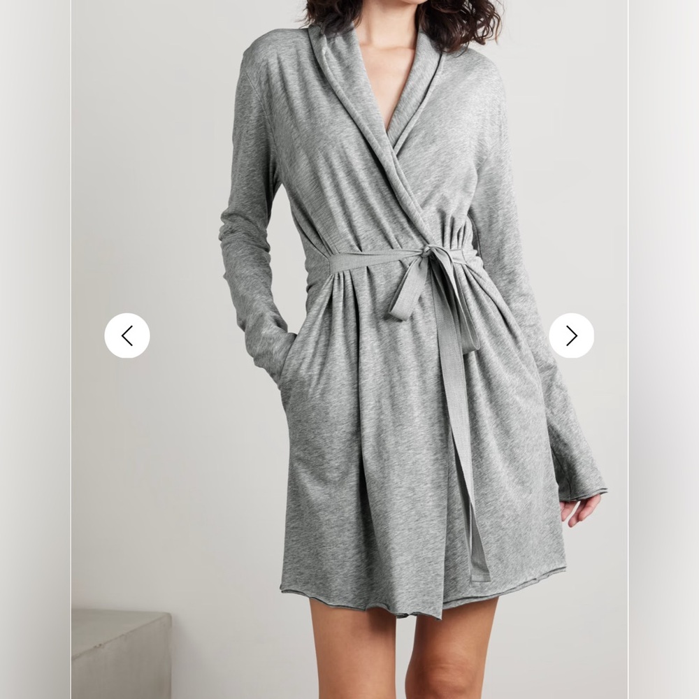 SKIN Organic Pima Cotton Jersey Robe Size 2